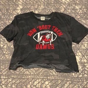 PINK University of Georgia cropped tshirt